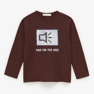 Zara • Sequin Audio Shirt